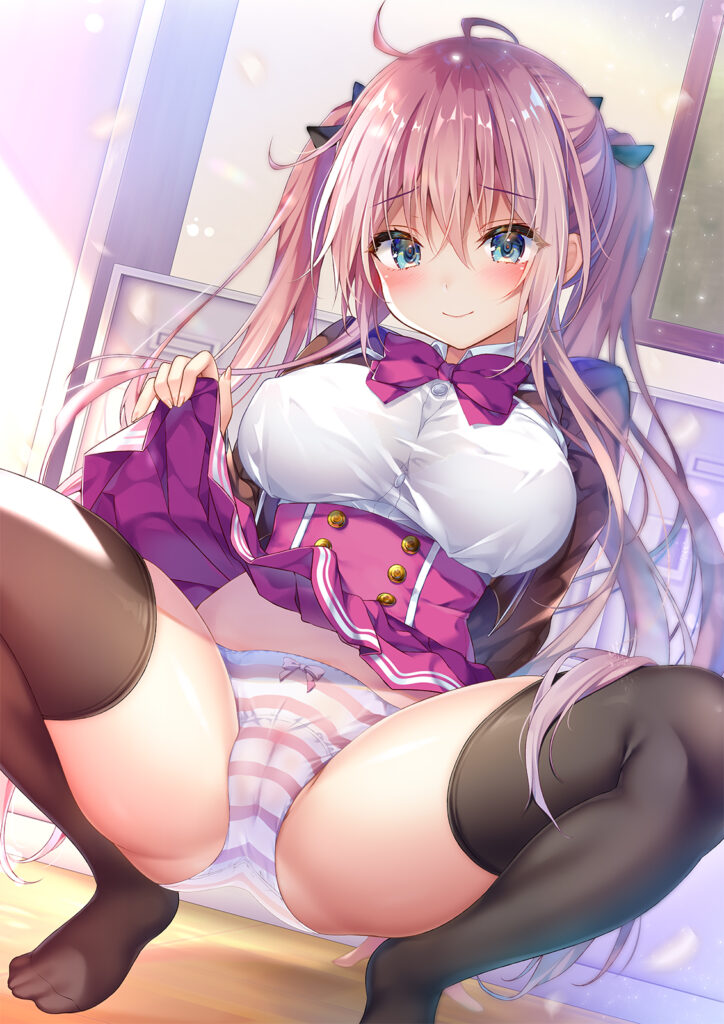 【二次】ニーソックス・微エロ画像まとめ３_01-724x1024