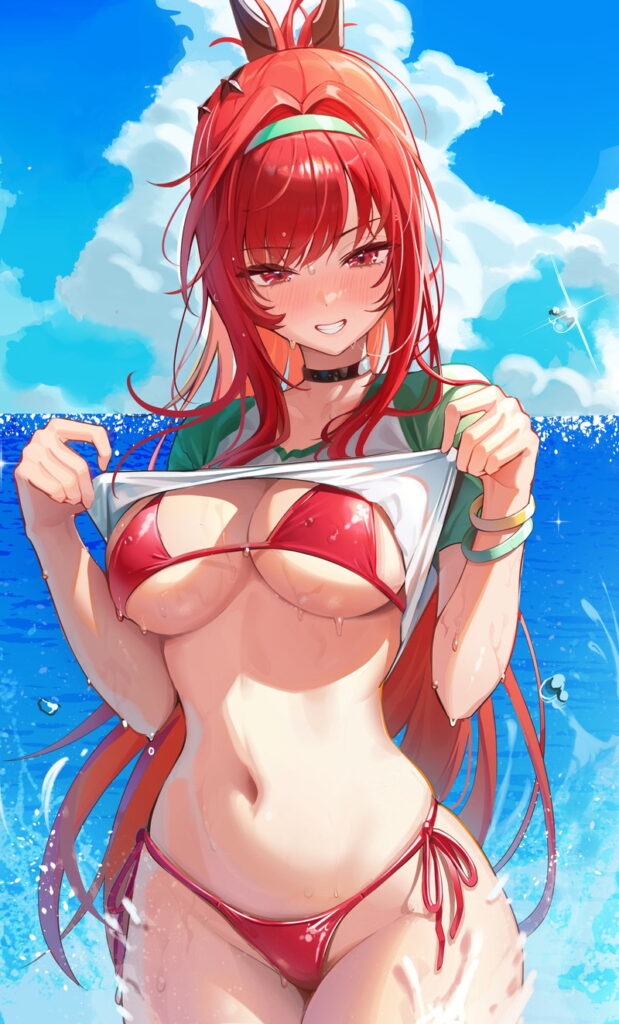 【二次】赤ビキニ画像まとめ２_08-619x1024