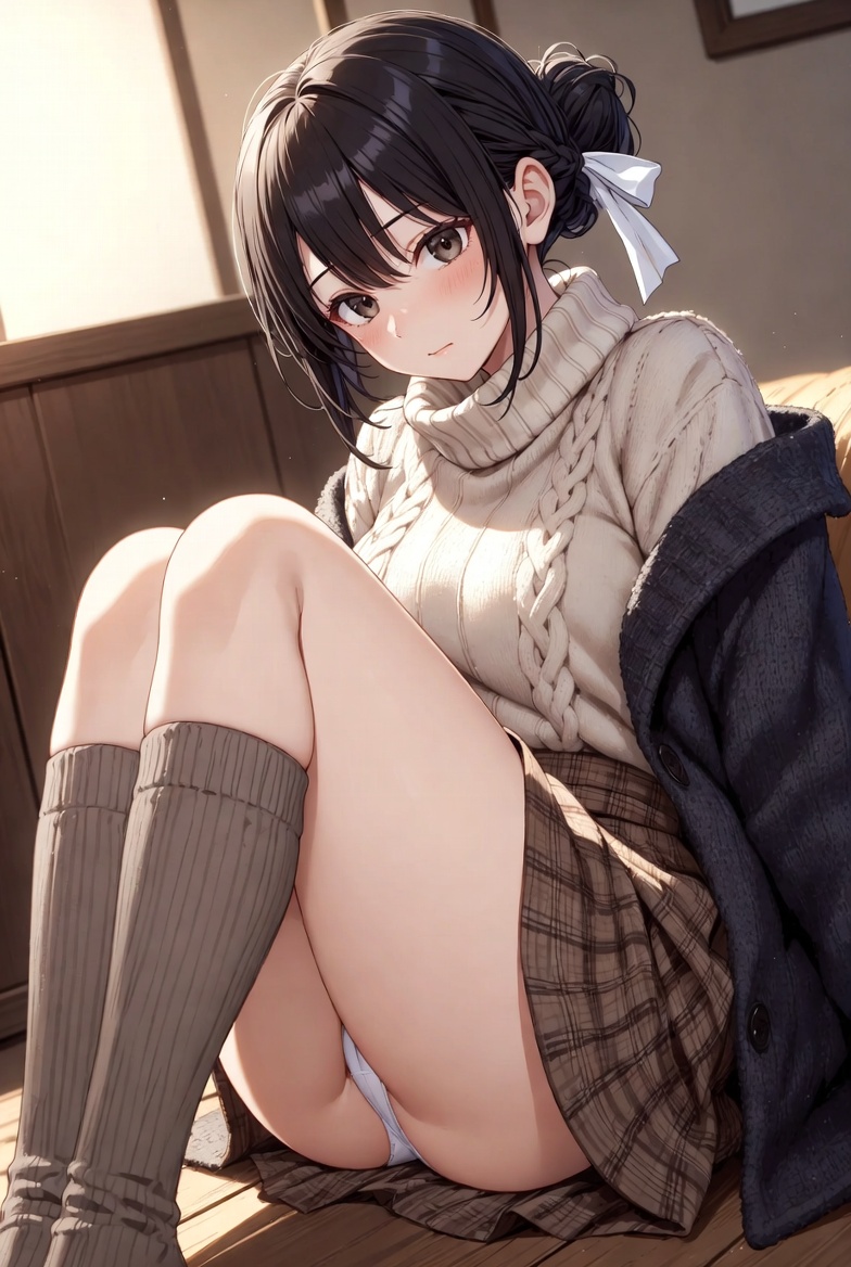 【二次】AIで叶えるフェチ画像【冬服_スカート_パンチラ_ギリギリ】30枚_08