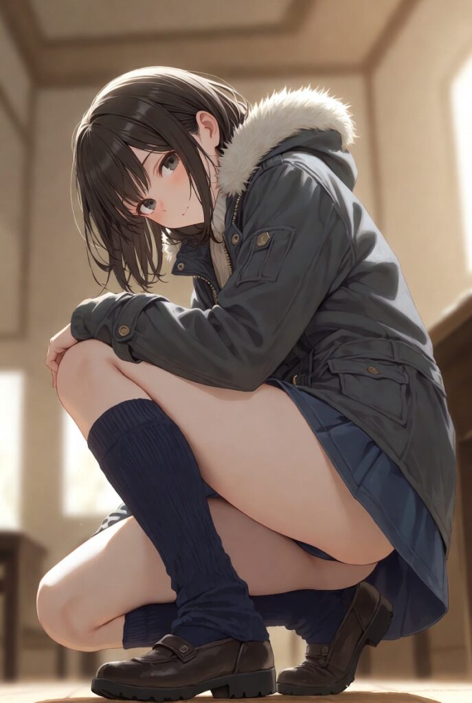 【二次】AIで叶えるフェチ画像【冬服_スカート_パンチラ_ギリギリ】30枚_09-687x1024