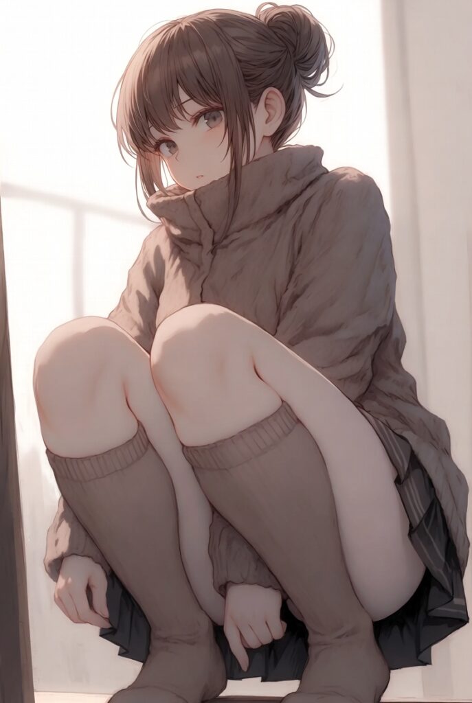 【二次】AIで叶えるフェチ画像【冬服_スカート_パンチラ_ギリギリ】30枚_17-687x1024