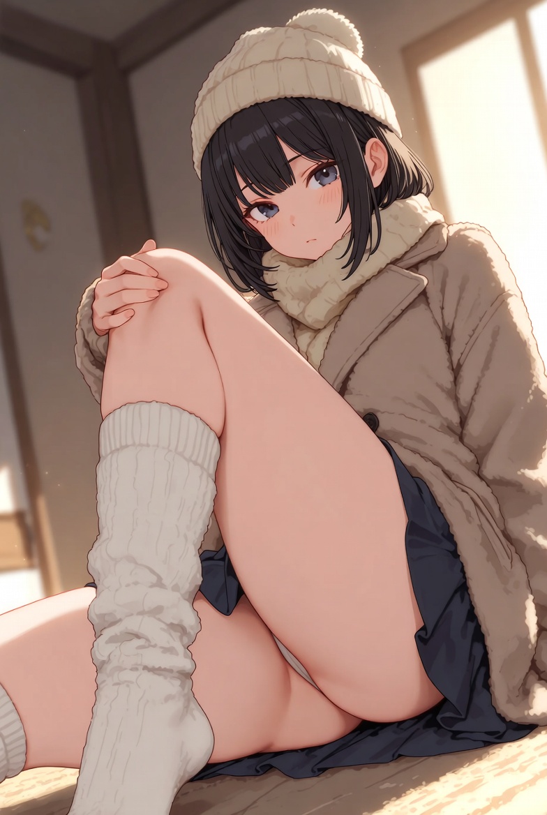 【二次】AIで叶えるフェチ画像【冬服_スカート_パンチラ_ギリギリ】30枚_20