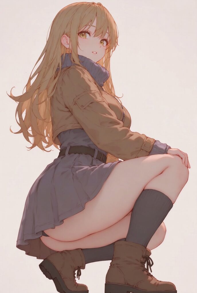 【二次】AIで叶えるフェチ画像【冬服_スカート_パンチラ_ギリギリ】30枚_22-687x1024