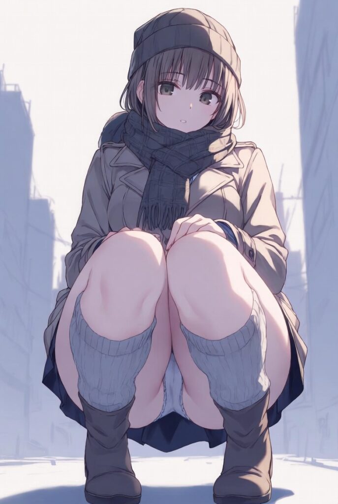 【二次】AIで叶えるフェチ画像【冬服_スカート_パンチラ_ギリギリ】30枚_27-687x1024