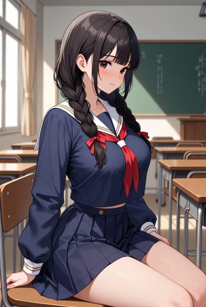 【二次】AIで叶えるフェチ画像【制服_教室_ギリギリ_パンチラ】30枚_18-687x1024