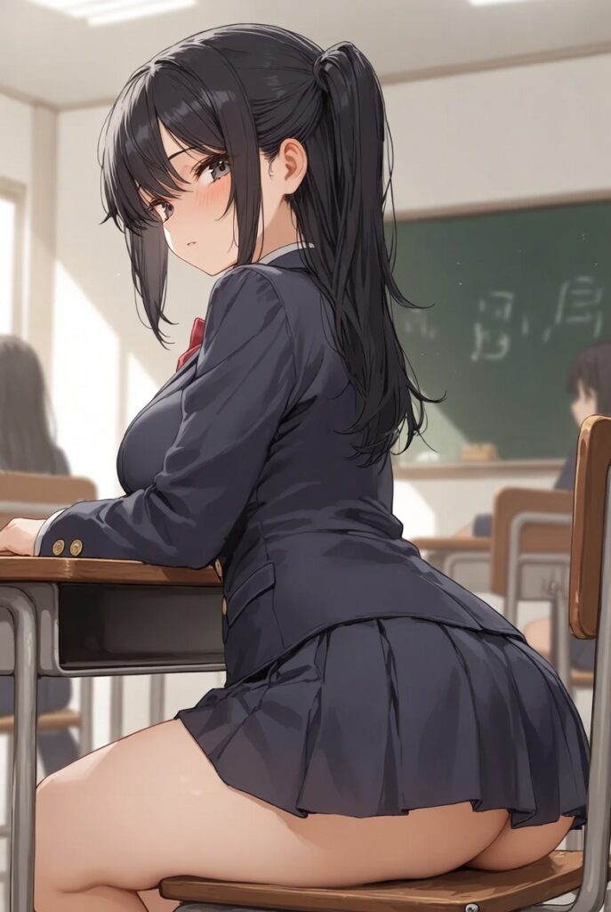 【二次】AIで叶えるフェチ画像【制服_教室_ギリギリ_パンチラ】30枚_23-687x1024