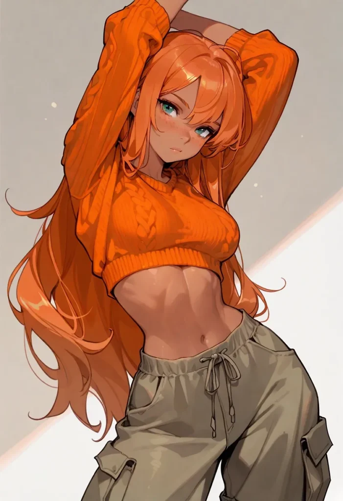 【二次】へそ出し＆パンツ見せセクシーコスチューム50選【AI美少女】_02-701x1024