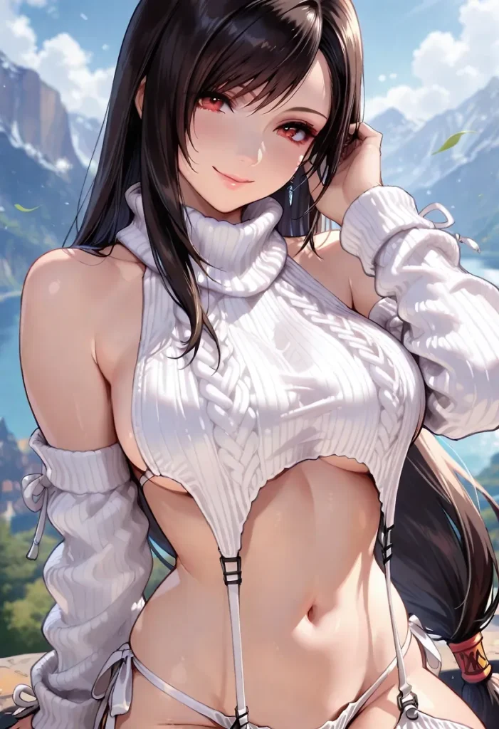 【二次】へそ出し＆パンツ見せセクシーコスチューム50選【AI美少女】_13-701x1024