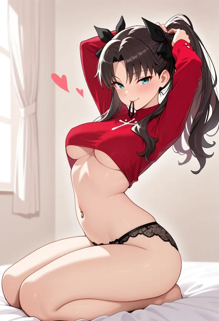 【二次】へそ出し＆パンツ見せセクシーコスチューム50選【AI美少女】_22-701x1024