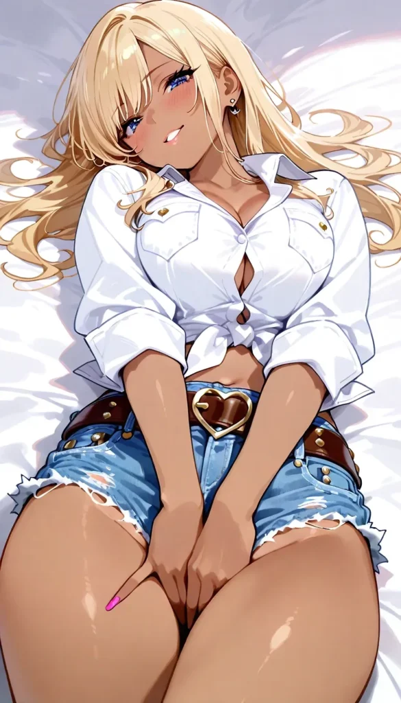 【二次】へそ出し＆パンツ見せセクシーコスチューム50選【AI美少女】_48-585x1024