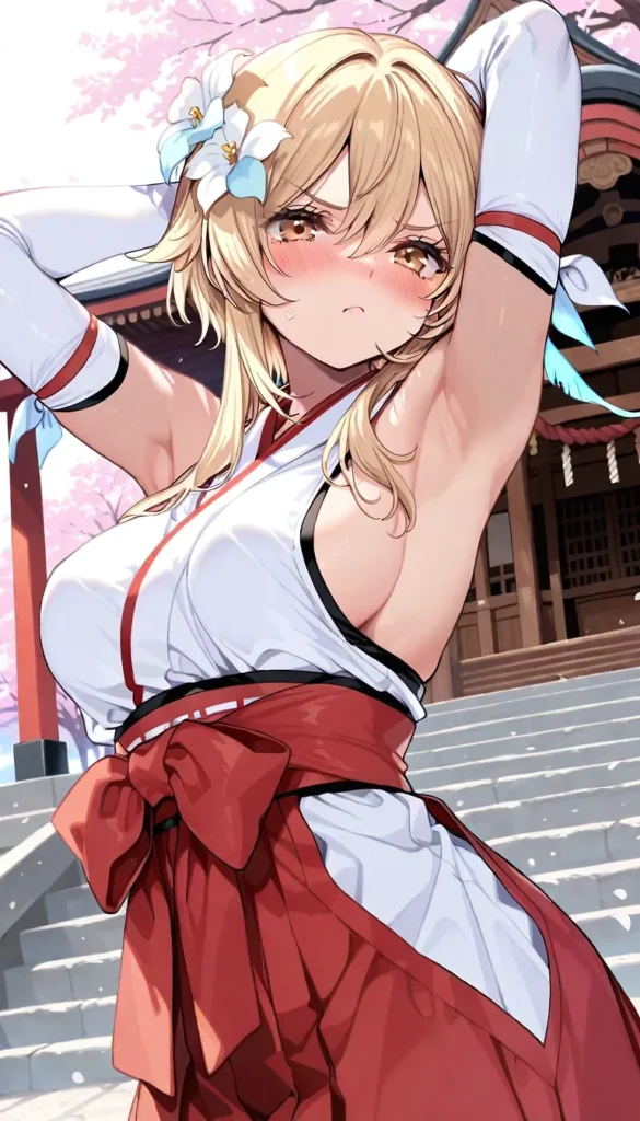 【二次】チラリと見える下乳・横乳30選【AI美少女】_26-585x1024