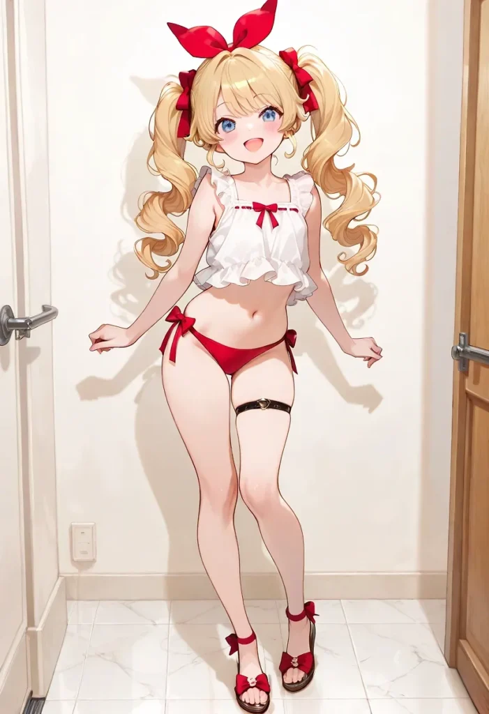 【二次】へそ出し＆パンツ見せセクシーコスチューム50選_その2【AI美少女】_06-701x1024