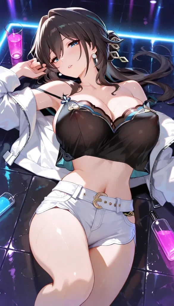 【二次】へそ出し＆パンツ見せセクシーコスチューム50選_その2【AI美少女】_30-585x1024