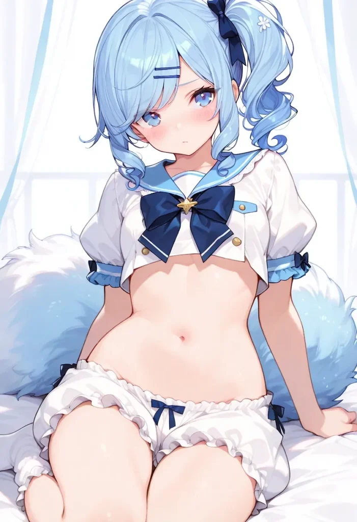 【二次】へそ出し＆パンツ見せセクシーコスチューム50選_その2【AI美少女】_42-701x1024