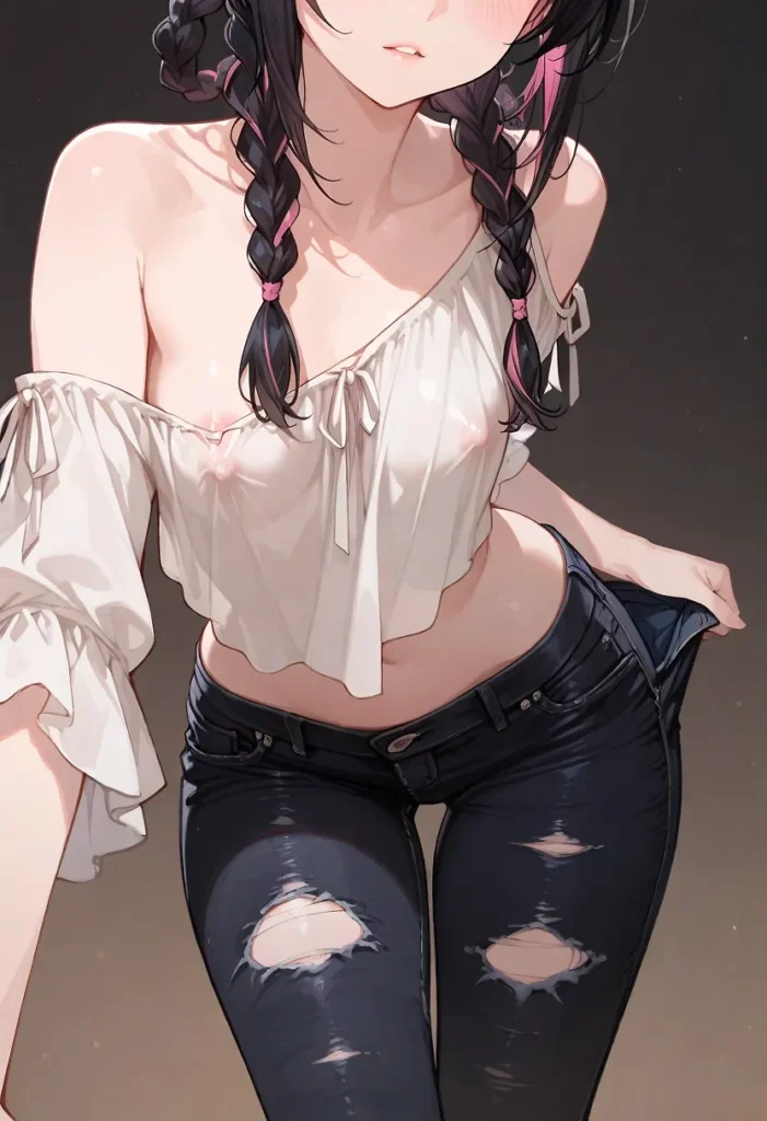 【二次】へそ出し＆パンツ見せセクシーコスチューム50選_その2【AI美少女】_47-701x1024
