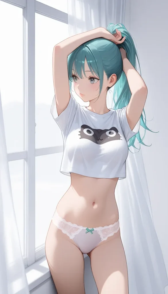 【二次】へそ出し＆パンツ見せセクシーコスチューム50選_その3【AI美少女】_07-585x1024