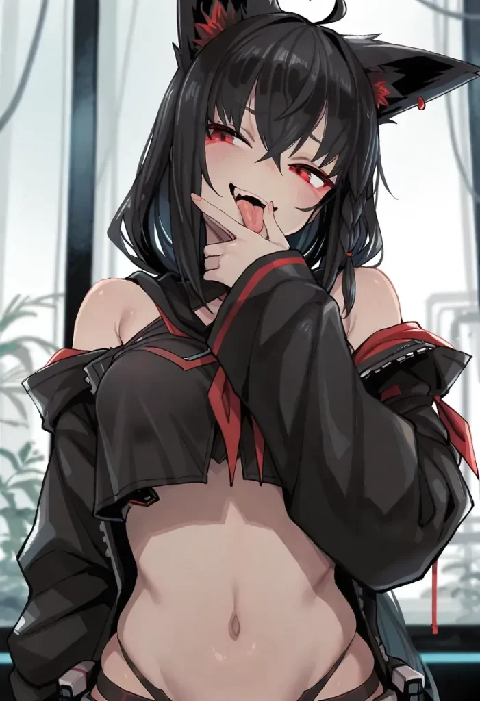 【二次】へそ出し＆パンツ見せセクシーコスチューム50選_その3【AI美少女】_23-701x1024
