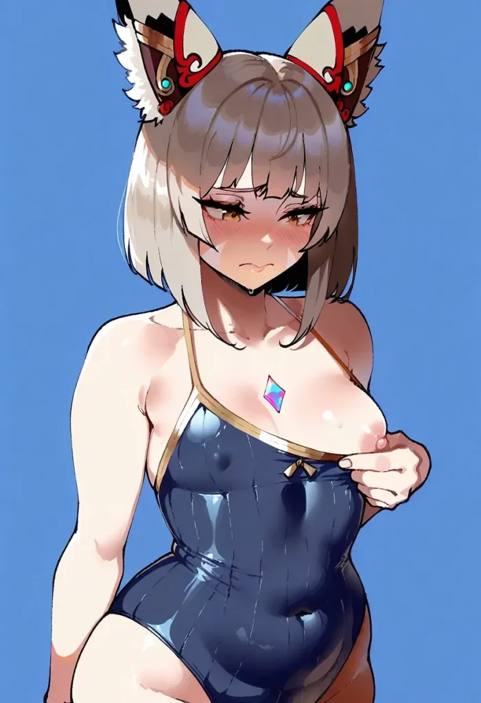 【二次】衣装からこぼれる片乳ポロリ30選_その2【AI美少女】_10-701x1024
