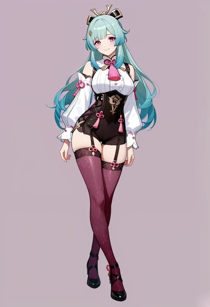 【二次】太ももが魅力的なお姉さん30選_その4【AI美少女】_14-701x1024