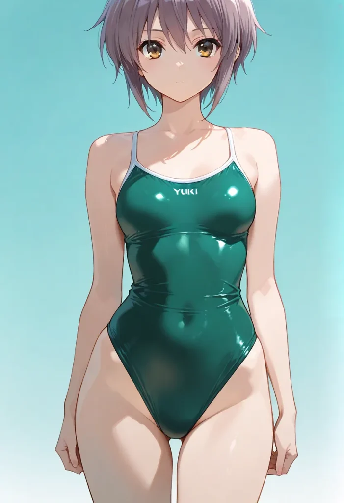 【二次】食い込みがセクシーな競泳水着・スクール水着30選【AI美少女】_03-701x1024