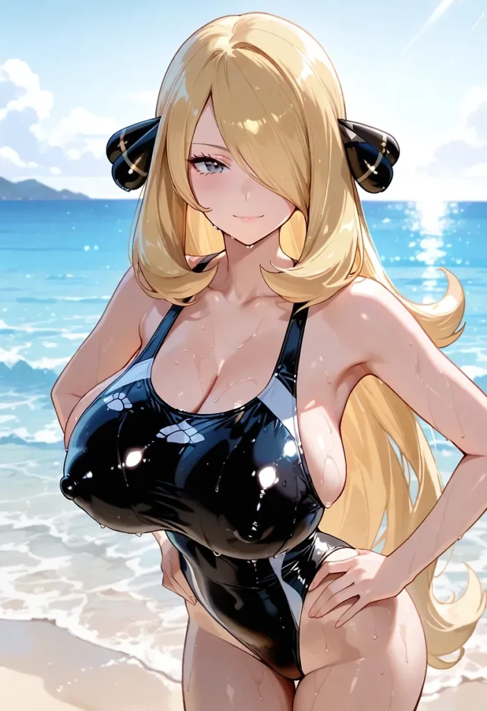 【二次】食い込みがセクシーな競泳水着・スクール水着30選【AI美少女】_06-701x1024