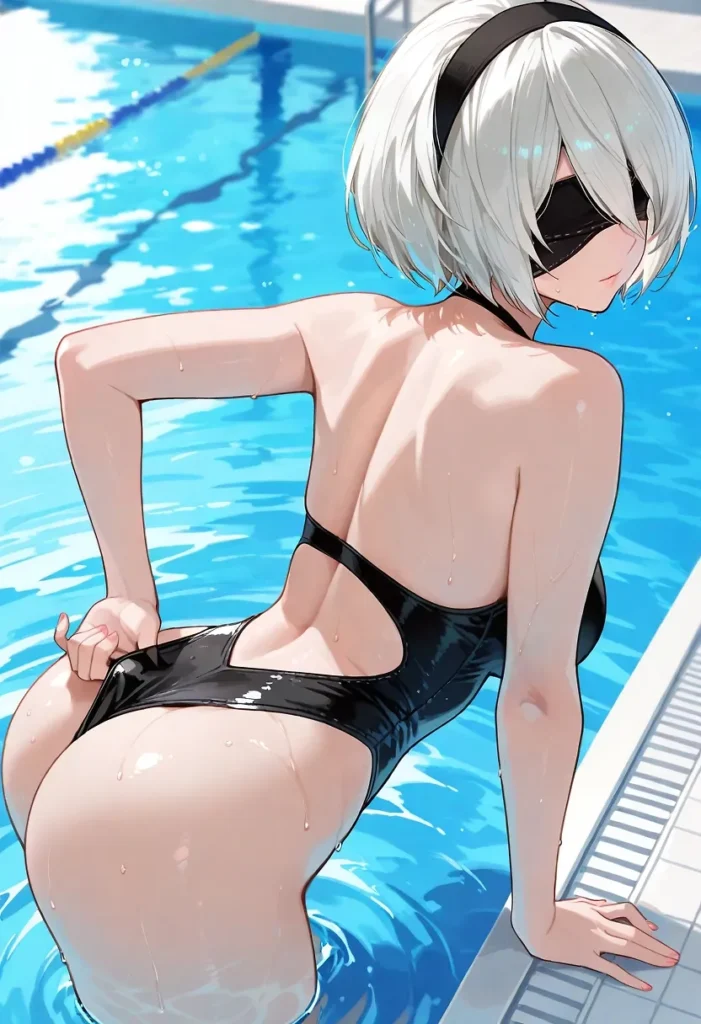 【二次】食い込みがセクシーな競泳水着・スクール水着30選【AI美少女】_08-701x1024