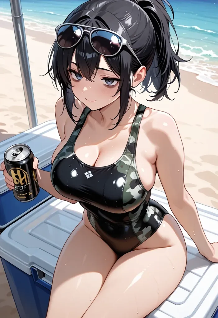【二次】食い込みがセクシーな競泳水着・スクール水着30選【AI美少女】_20-701x1024
