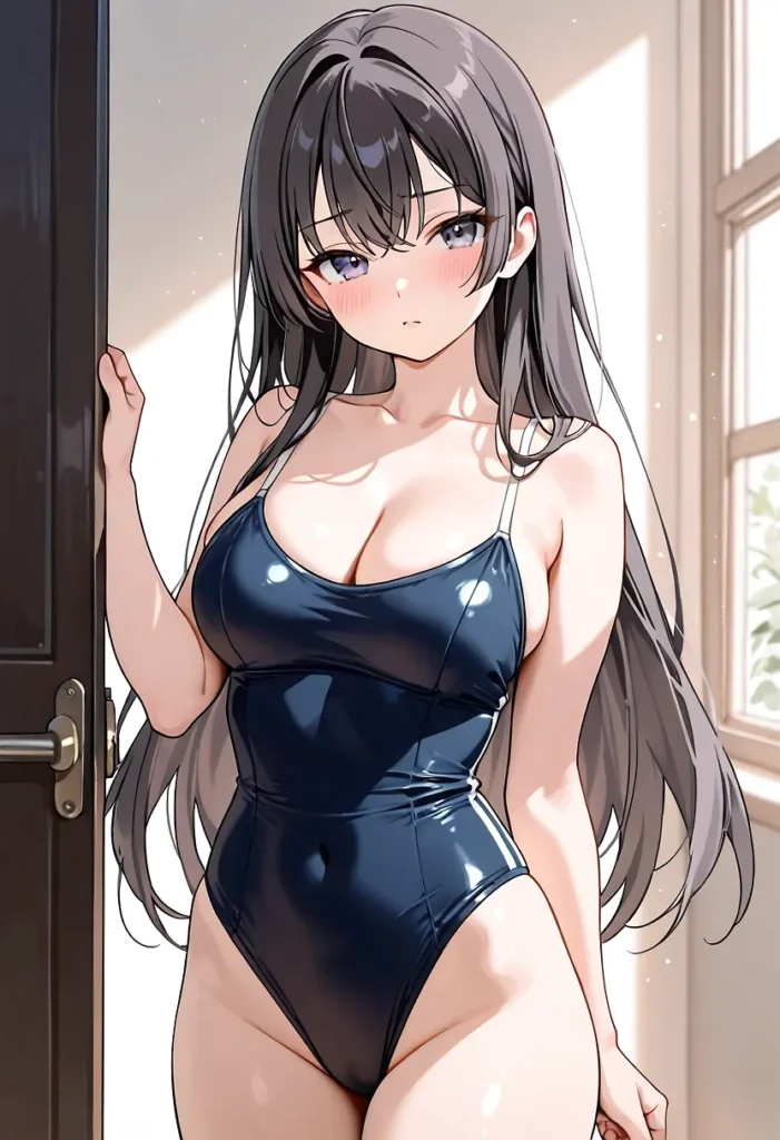 【二次】食い込みがセクシーな競泳水着・スクール水着30選【AI美少女】_22-701x1024